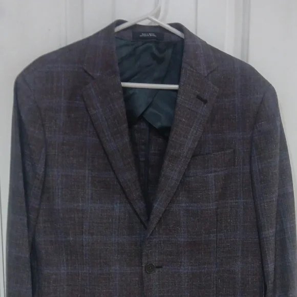 Nordstrom Black and Gray Sport Coat with Windowpane Pattern